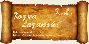 Kozma Lazanski vizit kartica